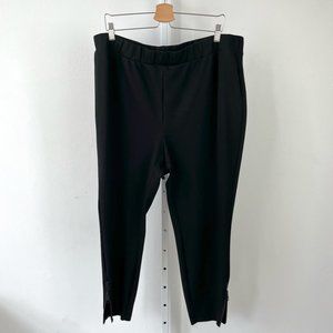Universal Standard Moro Ponte Pants Ankle Zip Black Size L US 22 24 Plus